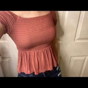 Mauve babydoll top